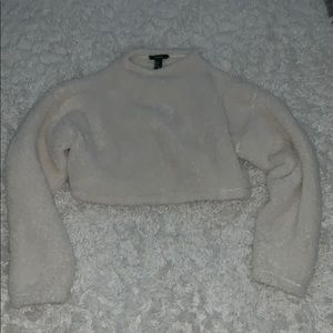 Forever 21 fluffy/soft crop top sweater